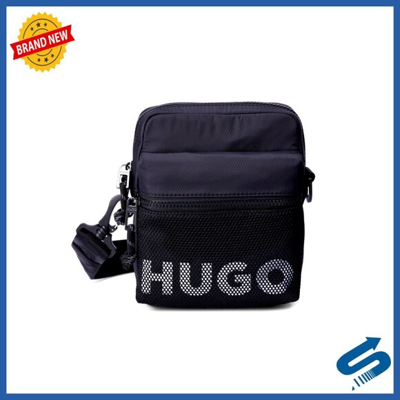 Mesh Logo Crossbody Bag Minimal Chic Retro Sling for Men
